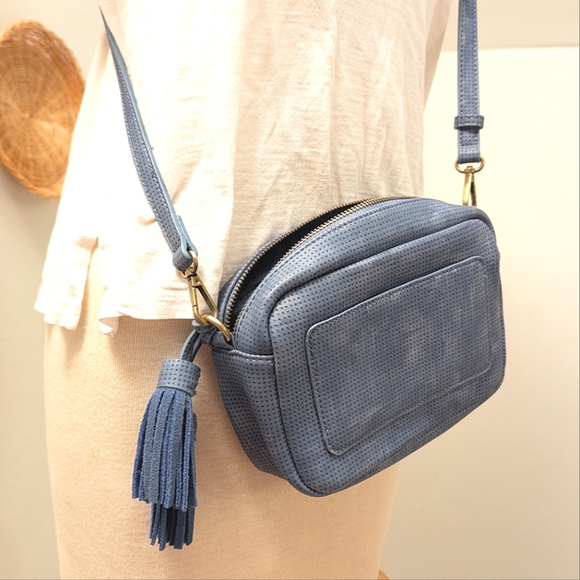 Nori Perforated Faux Suede Crossbody Purse from Anthropologie - Picture 9 of 15